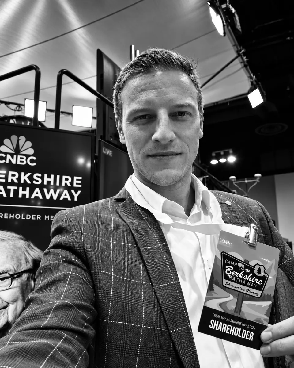 Roman, founder of OptionsJive, at the Berkshire Hathaway shareholder meeting