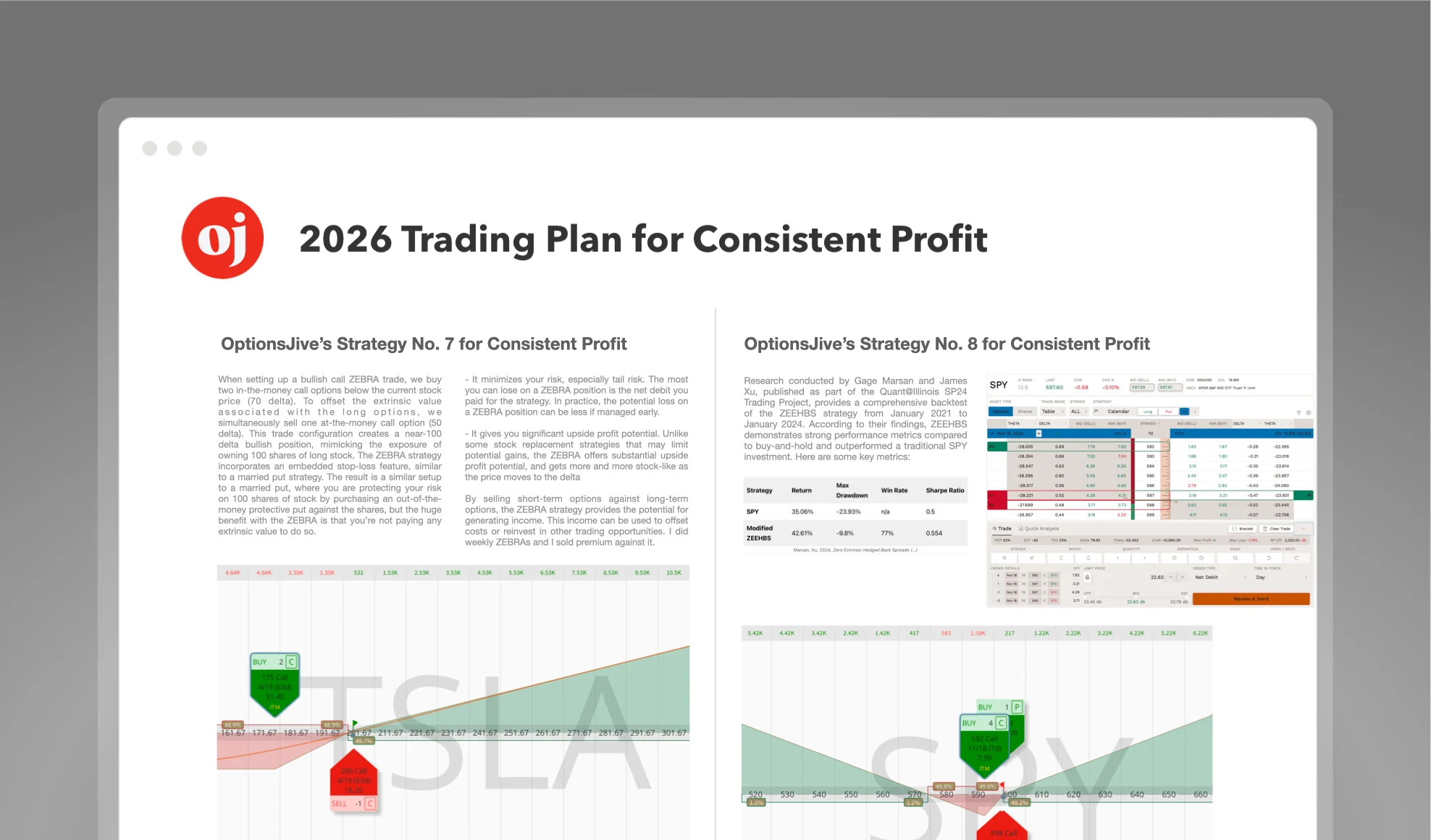OptionsJive 2026 Trading Plan